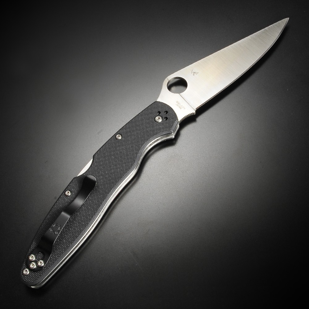 Spyderco ポリス4 フォルダー 折りたたみナイフ C07gp4 直刃 ポリス4 K390鋼 G 10 折り畳みナイフ スパイダルコ ロックバック式 折り畳みナイフ フォルダー フォールディングナイフ ホールディングナイフ Police ミリタリーショップ レプマート冷間工具鋼k390をブレード