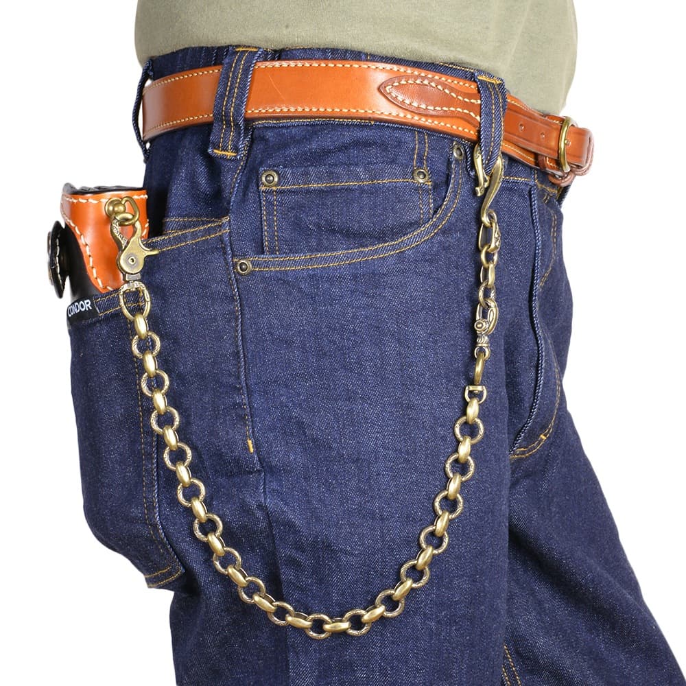 ウォレットチェーン 真鍮製 彫り込み模様 釣り針フック ナスカン 55 5cm 財布用チェーン 盗難防止 紛失防止 アクセサリー 黄銅 金属製 フック付き くさり クサリ Bloumgrootegast Nl