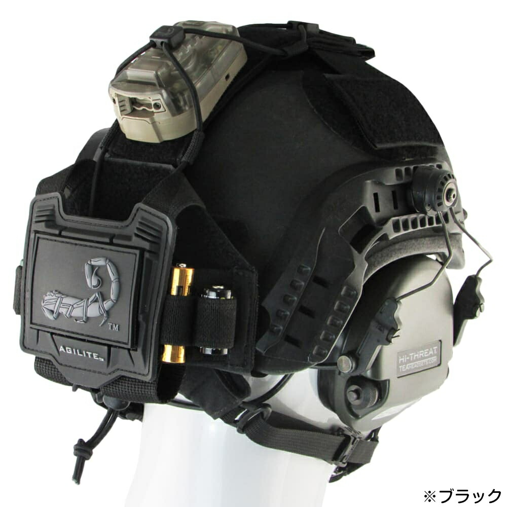 AGILITE ヘルメットアクセサリープラットフォーム ベルクロ付き ヘルメットパーツ タン サバゲー装備 BRIDGE ベルクロプラットフォーム