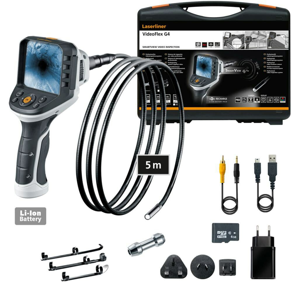 UMAREX Laserliner 工業用内視鏡 VideoFlex G4 XXL 5mケーブル 082.243A 光学機器 防水内視鏡 エンジン点検カメラ 高解像度内視鏡 配管検査カメラ UMAREX内視鏡 ビデオフレックスG4 救助活動用カメラ LED内蔵内視鏡
