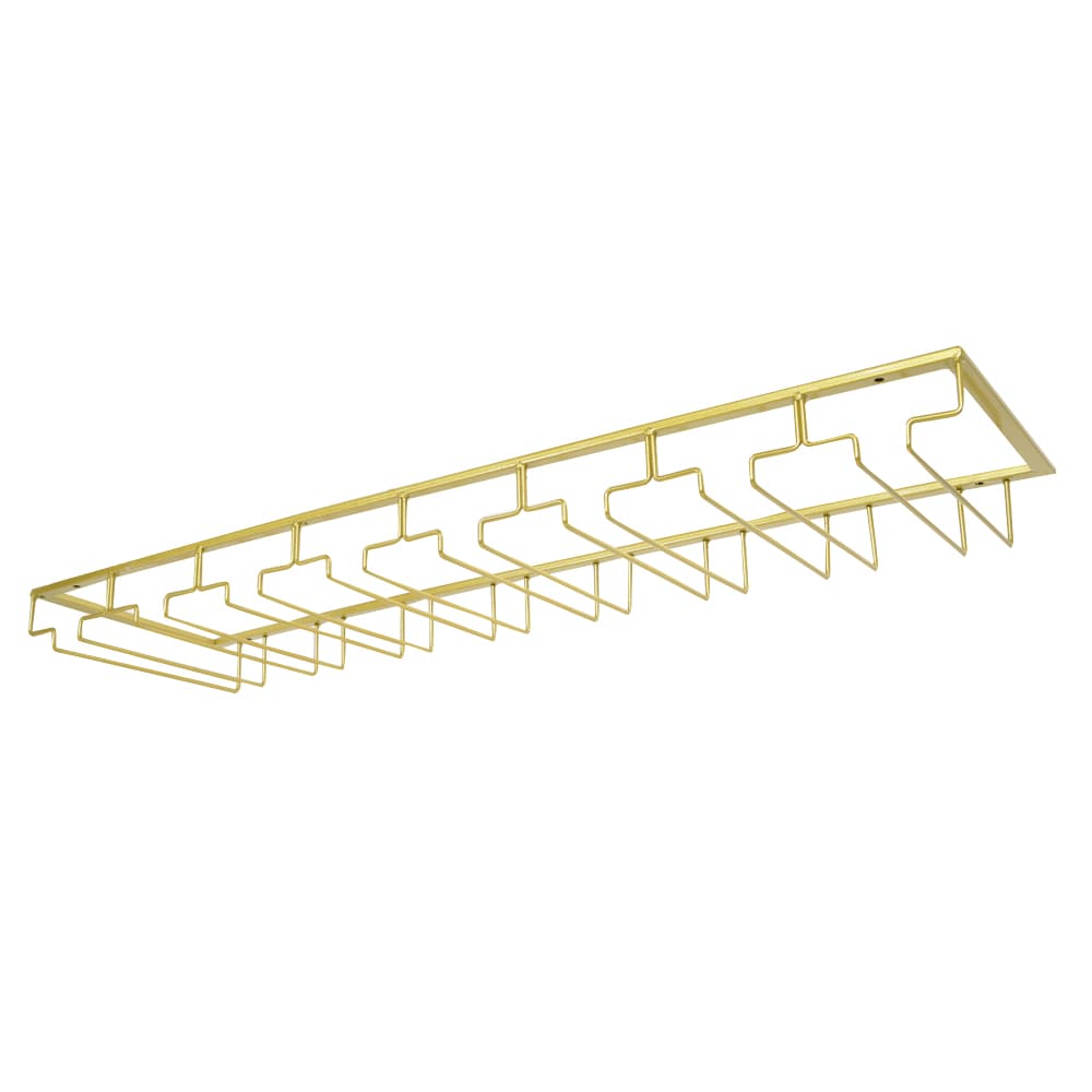 お見舞い ワイングラスホルダー 吊り下げ グラスハンガー 吊り戸棚設置 ネジ止め 8列 ゴールド グラスラック ワイングラス掛け キッチンラック グラス収納 おしゃれ 収納用品 ぶら下げ ハンガーラック 台所棚 天井 Tonna Com