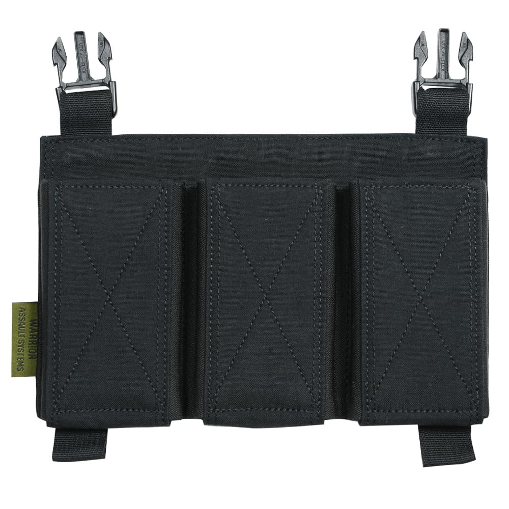 Warrior Assault Systems トリプルマグポーチ プレキャリ用 オープントップ ブラック ウォーリアアサルトシステム W Eo Dfp Temp Triple Elastic Mag Pouch エラスティックマグポーチ サバゲー装備 プレートキャリア用パーツ プレキャリパーツ マガジンポーチ Cdm Co Mz