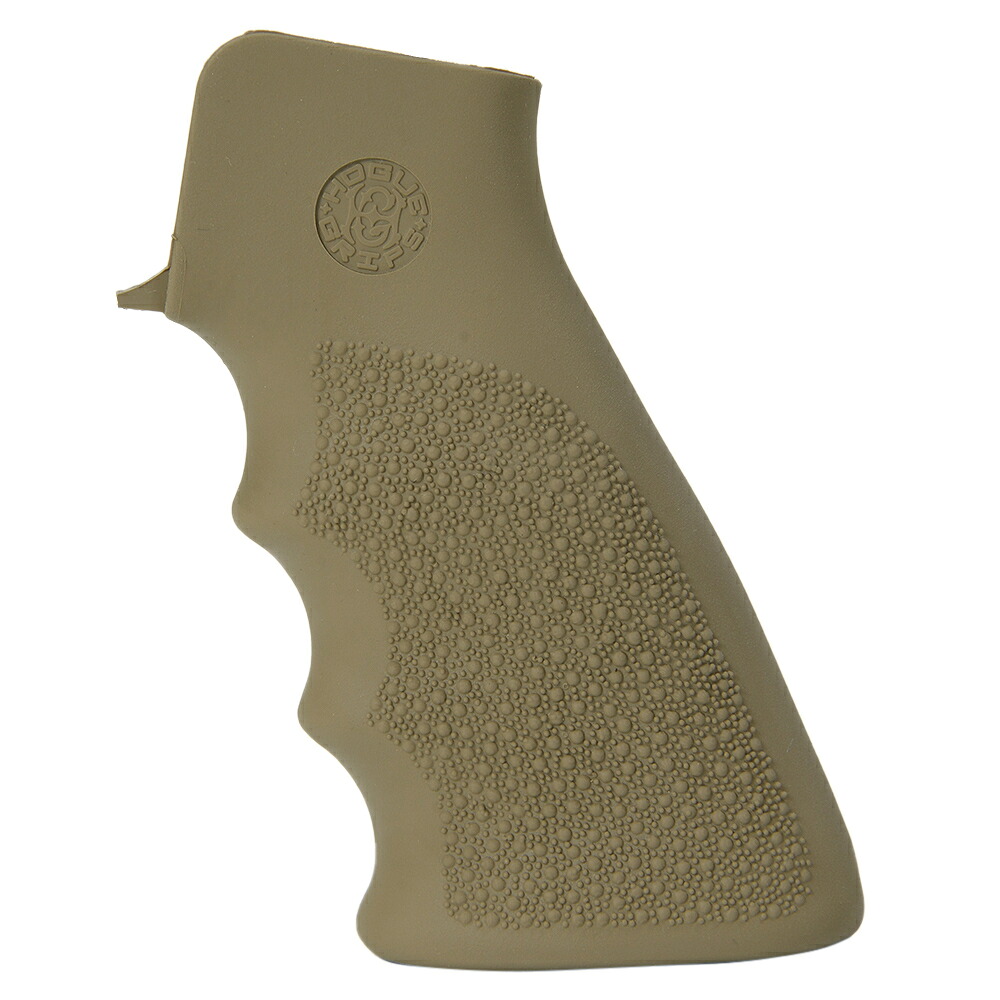 HOGUE ガングリップ AR15/M4/M16用 ラバー製 ビーバーテイル無し フィンガーグルーブ付き [ フラットダークアース ] ホーグ ラバーグリップ ライフル用 カスタムパーツ サバゲー用品 ライフルグリップ 自動小銃グリップ 銃把 握把 ライフル ハンドル 握り部 リアグリップ