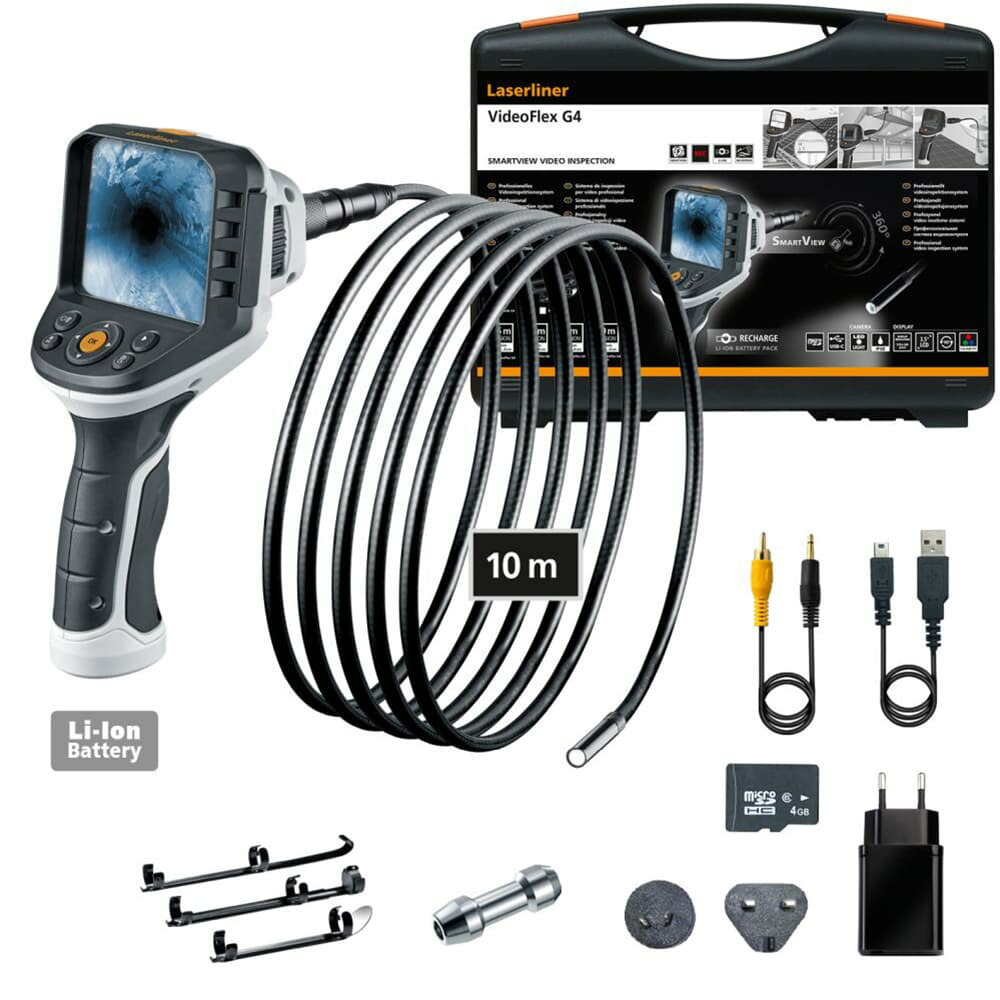 UMAREX Laserliner 工業用内視鏡 VideoFlex G4 Ultra 10mケーブル 082.240A 光学機器 レーザーライナー 防水内視鏡 エンジン点検カメラ 高解像度内視鏡 配管検査カメラ UMAREX内視鏡 ビデオフレックスG4 救助活動用カメラ LED内蔵内視鏡 ウマレックス