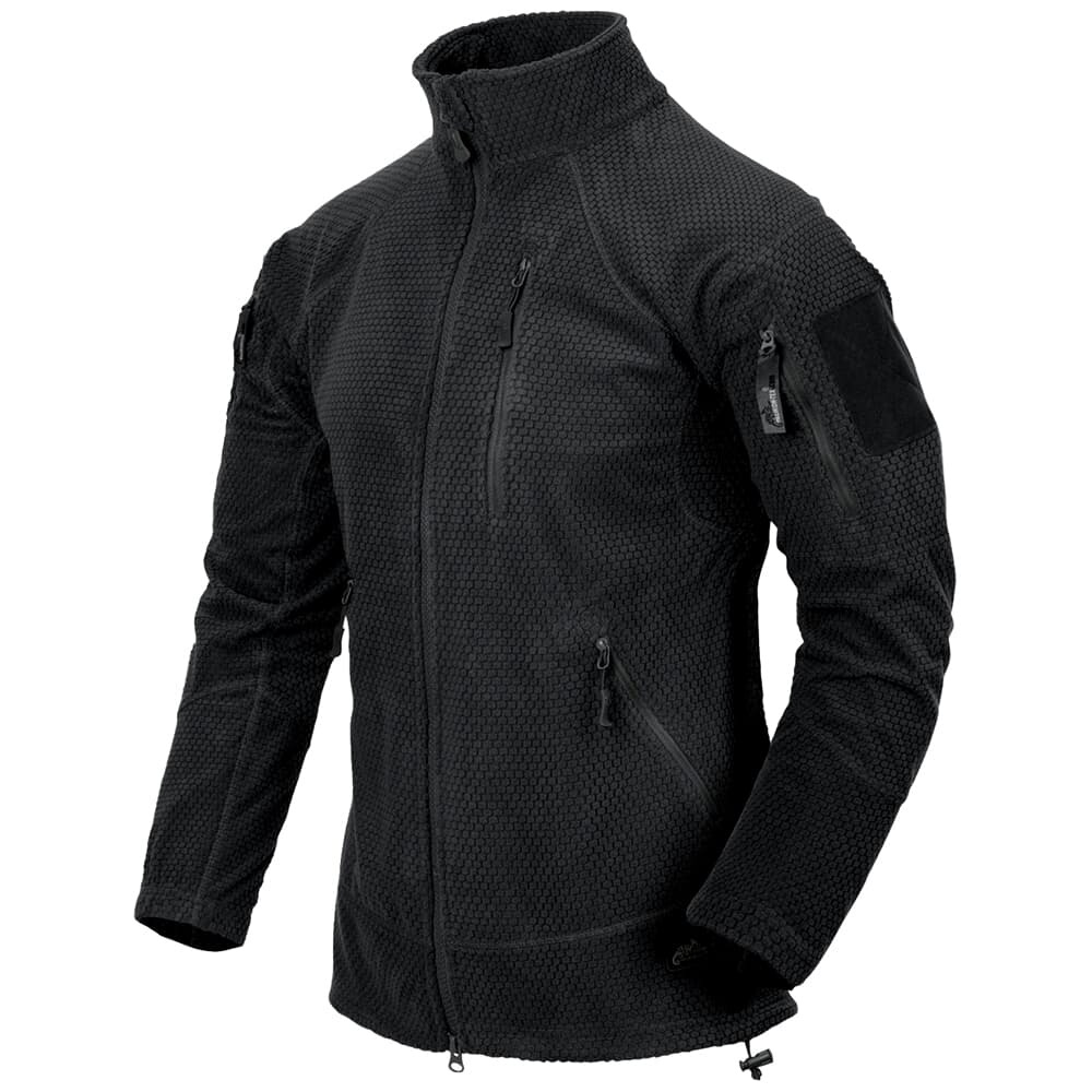 HELIKON-TEX ジャケット ALPHA TACTICAL JACKET グリッドフリース BL-ALT-FG [ ブラック / レギュラー/Lサイズ ] ヘリコンテックス アルファ タクティカル グリッド フリース GRID FLEECE 軍用 ジャンパー ブルゾン ミリタリー アーミー コンバット バトル フィールド｜ミリタリーショップ レプマート
