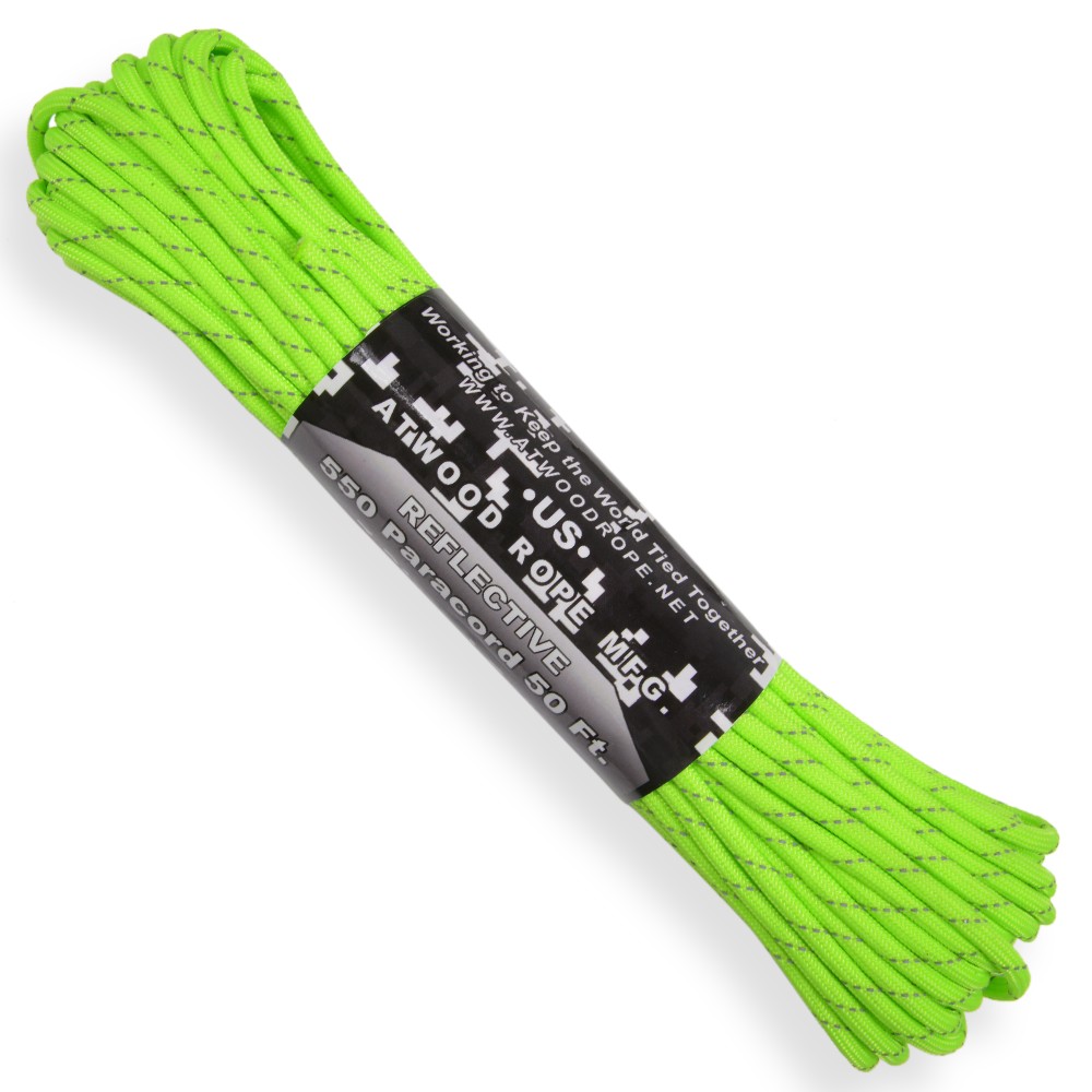 楽天市場】ATWOOD ROPE 550パラコード タイプ3 ネオングリーン アトウッドロープ Neon Green 緑 商用 パラシュートコード 綱  靴紐 靴ひも シューレース 防災 550コード ナイロンコード : ミリタリーショップ レプマート