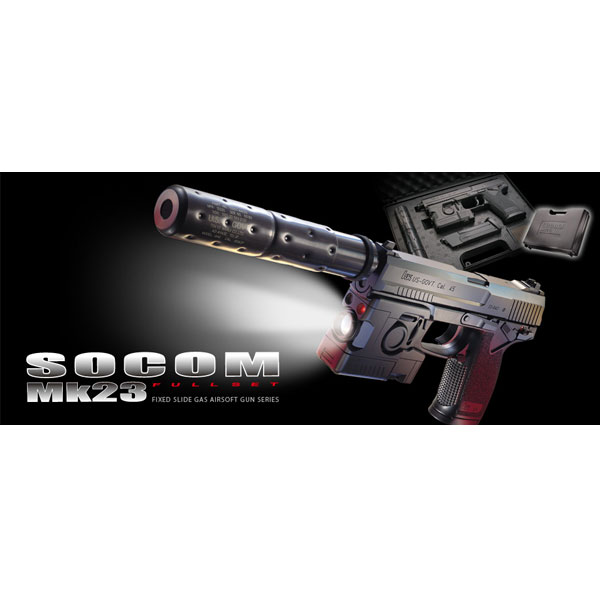 東京マルイ ガスガン SOCOM Mk23 フルセット 固定スライド ソーコム TOKYO_MARUI ハンドガン 抹消 ピストル ガス銃 18才以上用 18歳以上用 オートピストル 自動拳銃 自動式拳銃 オートマチックピストル 遊戯銃 ガスブロ拳銃 ガスブロけん銃 ガスブロハンドガン