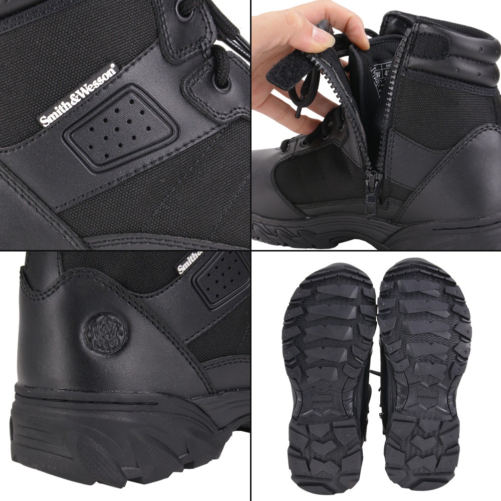 S W タクティカルブーツ Breach 傍ジップ 黒 8w 凡そ26 0cm Smith Wesson ブリーチ Side Zip 軽さ 通気特色 武装戦闘ブーツ 軍靴 半分長靴 コンクール闘靴 ミリタリーブーツ サバゲーブーツ Vned Org