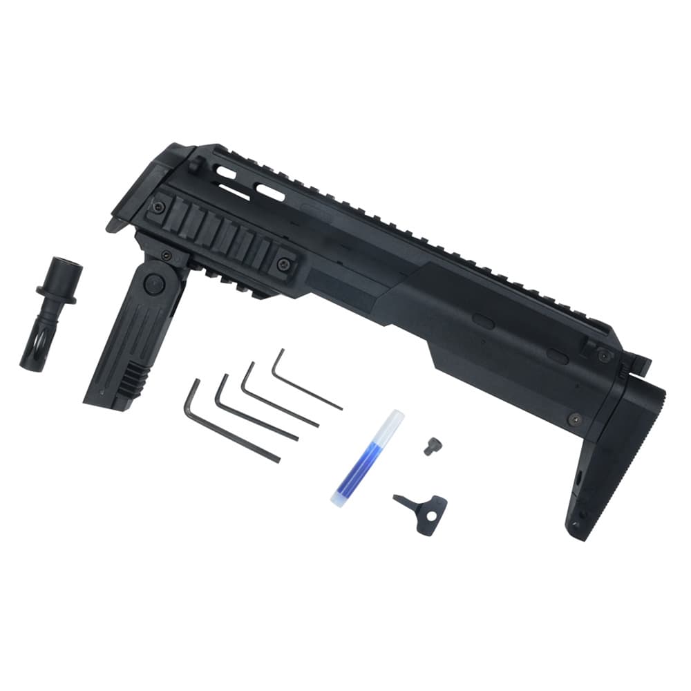 CTM Airsoft コンバージョンキット AP7 AAP-01アサシン用 SMGコンバージョンキット KIT-018 [ ブラック ] AP7コンバージョンキット 樹脂製ストック 樹脂製銃床 樹脂ストック ライフルストック 銃床 バットストック ガンストック ハンドガード フォアハンド フォアグリップ