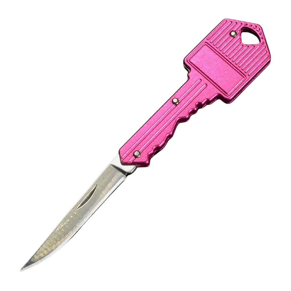 楽天市場】キーホルダーナイフ 鍵型 スチール [ シルバー ] カギ
