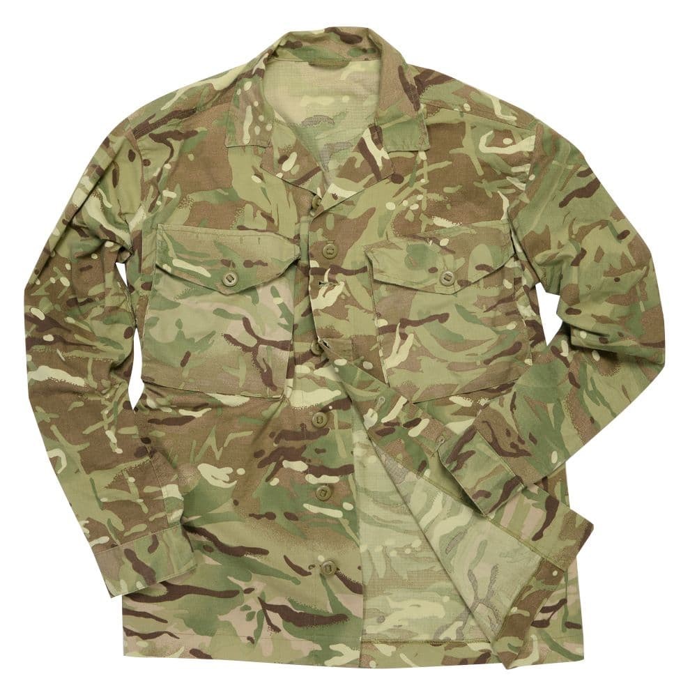イギリス軍放出品 コンバットジャケット MTP迷彩 BDU ボタン留め [ 190/104 / 可 ] 軍払い下げ品 英国軍放出品 MTPカモ 軍用ジャケット 軍military BDUジャケット 戦闘用ジャケット 軍服 コンバットユニフォーム バトルジャケット バトルユニフォーム 迷彩服