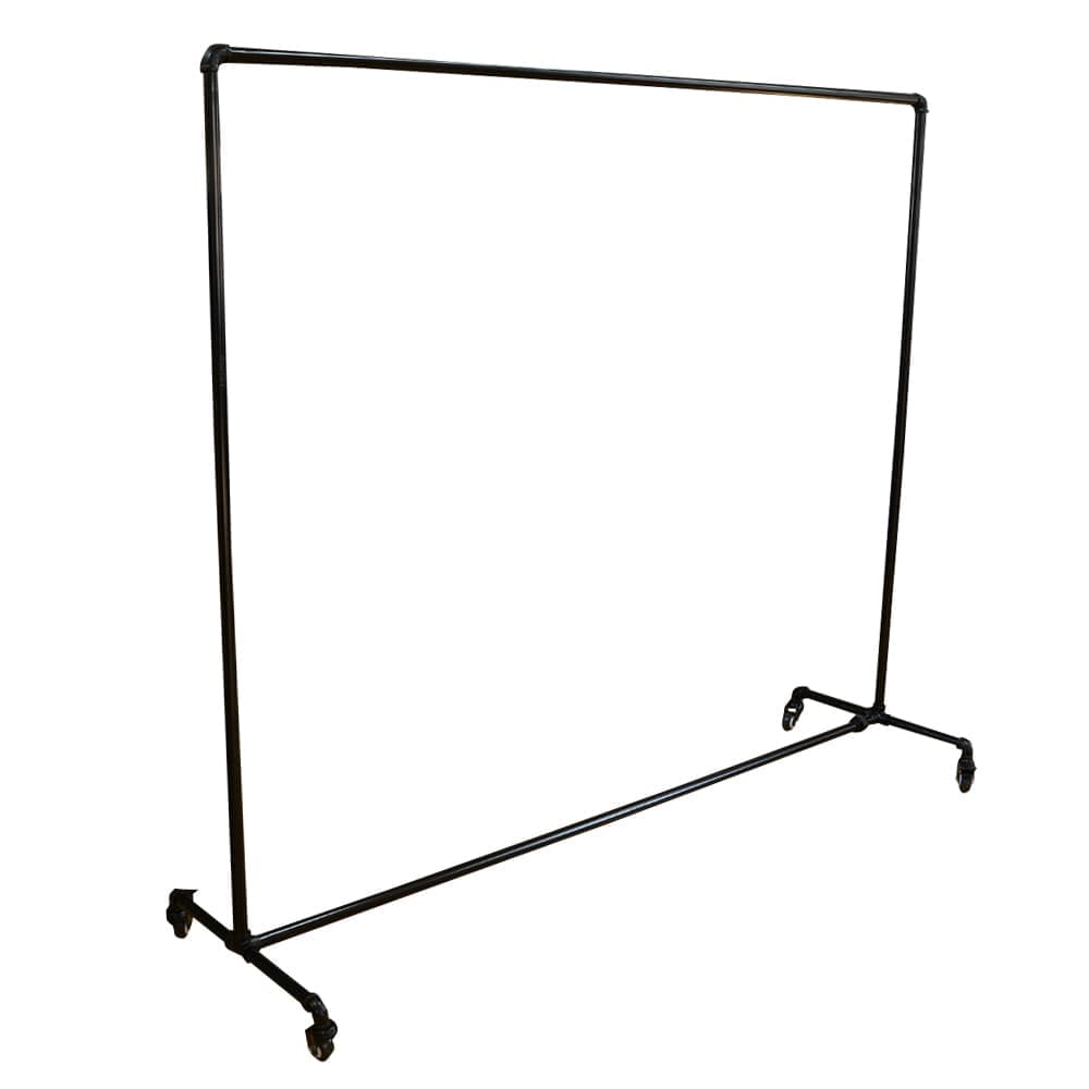 ガス管ハンガーラック キャスター付 組み立て式 ブラック 150 170cm インテリア 収納 衣装かけ 可動式 キャスターパイプ 金属 配管パーツを使ったクールな黒色の可動式ハンガーラック Rentmy1 Com