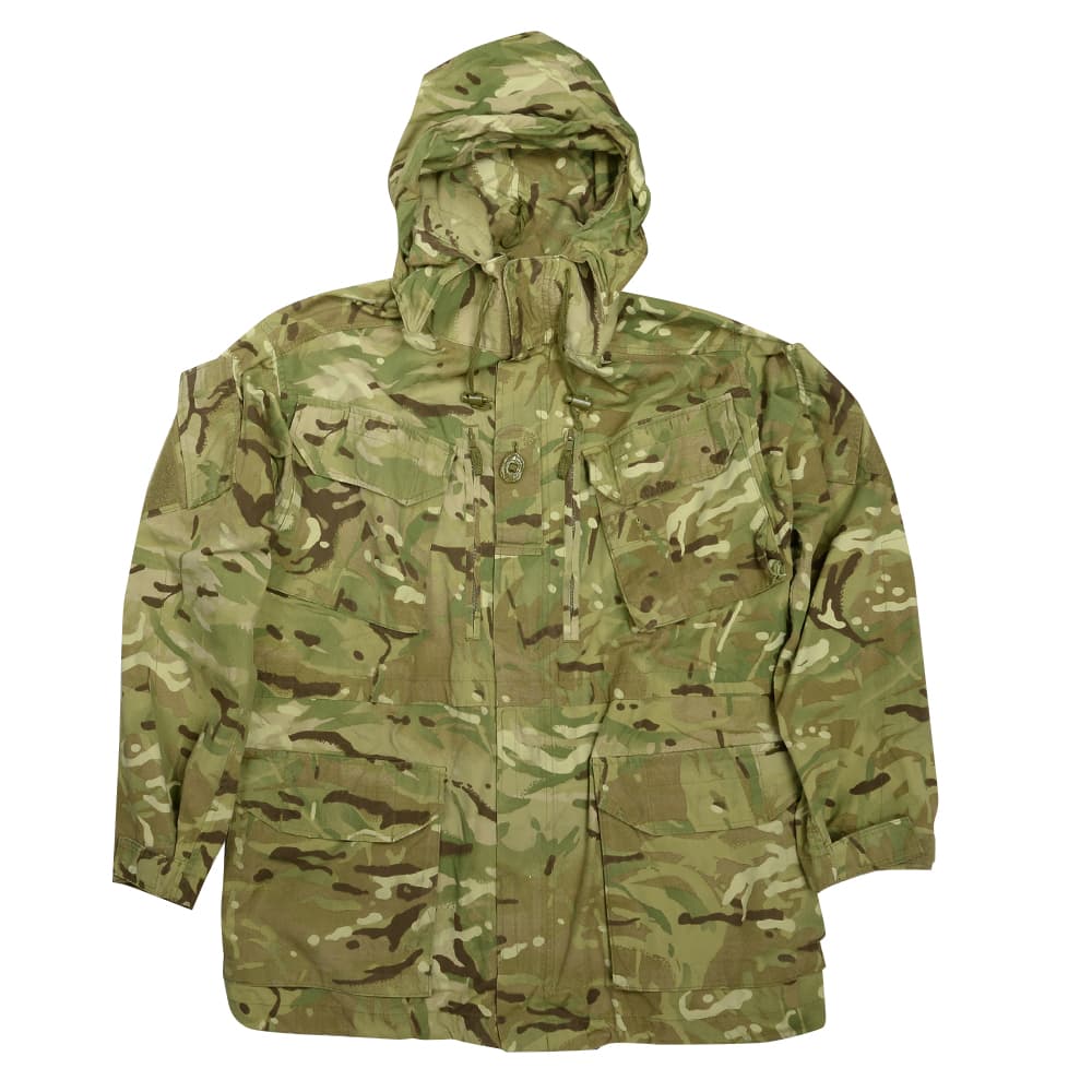 イギリス軍放出品 マウンテンパーカー 裏地メッシュあり 国旗パッチ付き MTPカモ 防風 防寒 スモック [ 180/96 / 難あり ] ジャケット コンバットジャケット 迷彩 British army 英国軍 軍物 軍払い下げ品 ミリタリー アウトドア サバゲー BDUジャケット 戦闘用ジャケット