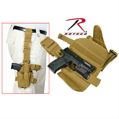 Rothco ポリエステル製 ドロップレッグホルスター [ コヨーテ ] 10751 タクティカル | ロスコ サイホルスター 太もも 太腿 太ももホルスター 太もも用ホルスター 脚用ホルスター 足用ホルスター 高強度ナイロン 耐久ナイロン 耐摩耗生地 CQB CQC CQBホルスター