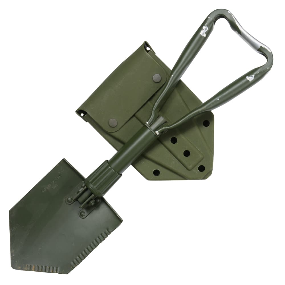 楽天市場】米軍タイプ 三つ折 スコップ ケース付き オリーブ
