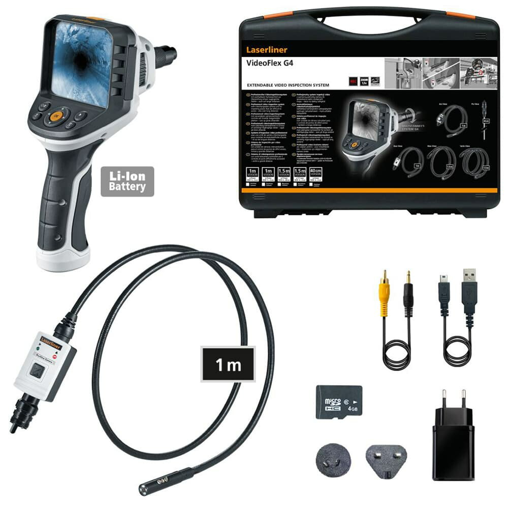 UMAREX Laserliner 工業用内視鏡 VideoFlex G4 Duo 2in1カメラケーブル 082.244A 光学機器 レーザーライナー 防水内視鏡 エンジン点検カメラ 高解像度内視鏡 配管検査カメラ UMAREX内視鏡 ビデオフレックスG4 救助活動用カメラ LED内蔵内視鏡 ウマレックス