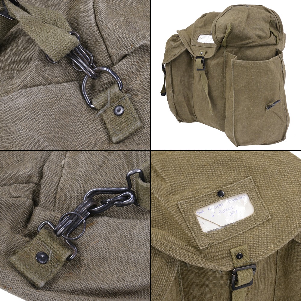 【楽天市場】イタリア軍放出品 バックパック コットンキャンバス リュックサック ナップザック デイパック カバン かばん 鞄 ミリタリー