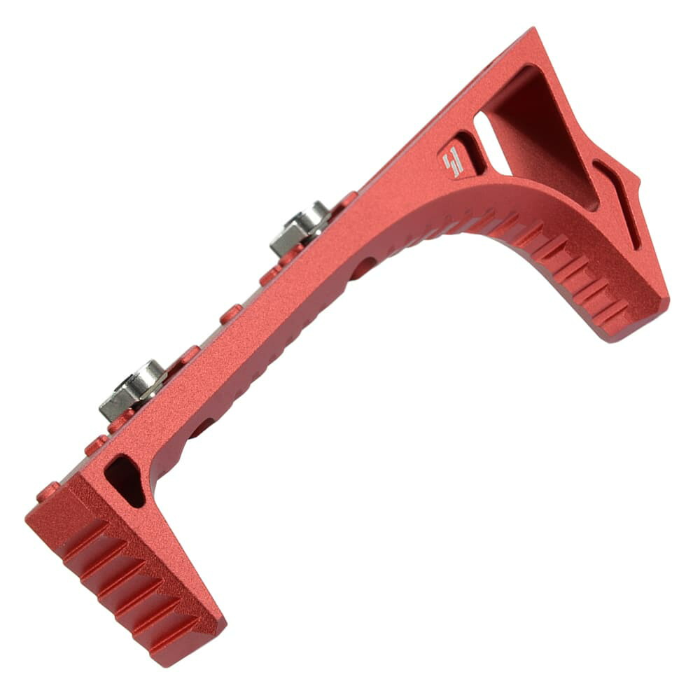 STRIKE INDUSTRIES カーブドフォアグリップ M-LOK/KeyMod両対応 SI-LINK-CFG アルミ合金製 [ レッド ] ストライクインダストリーズ SI リンク ハンドストップ アルミニウム 金属 ライフルグリップ 自動小銃グリップ 銃把 握把 フロントグリップ バーティカルグリップ｜ミリタリーショップ レプマート