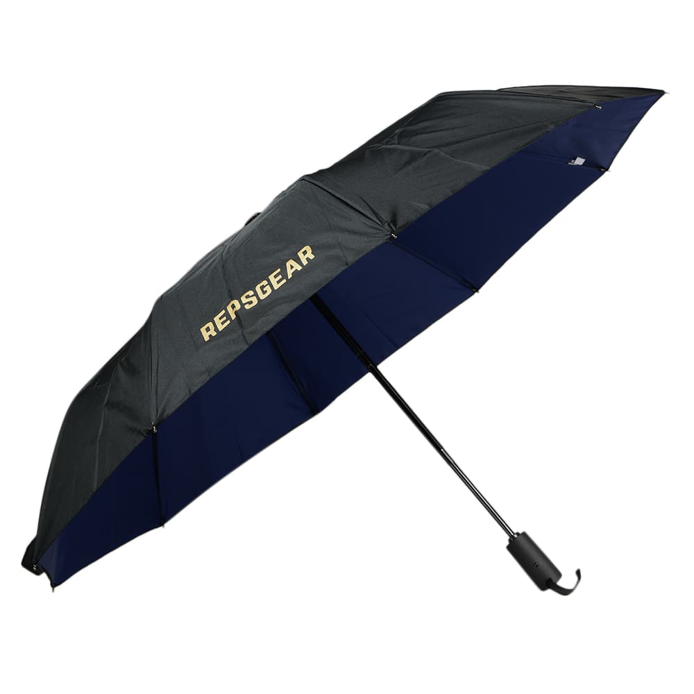 Repsgear 折り畳み傘 100cm 内側柄 自動開閉 ワンタッチ式 雨傘 ブルー レプズギア アンブレラ 長傘 かさ カサ 折りたたみ式 直送商品