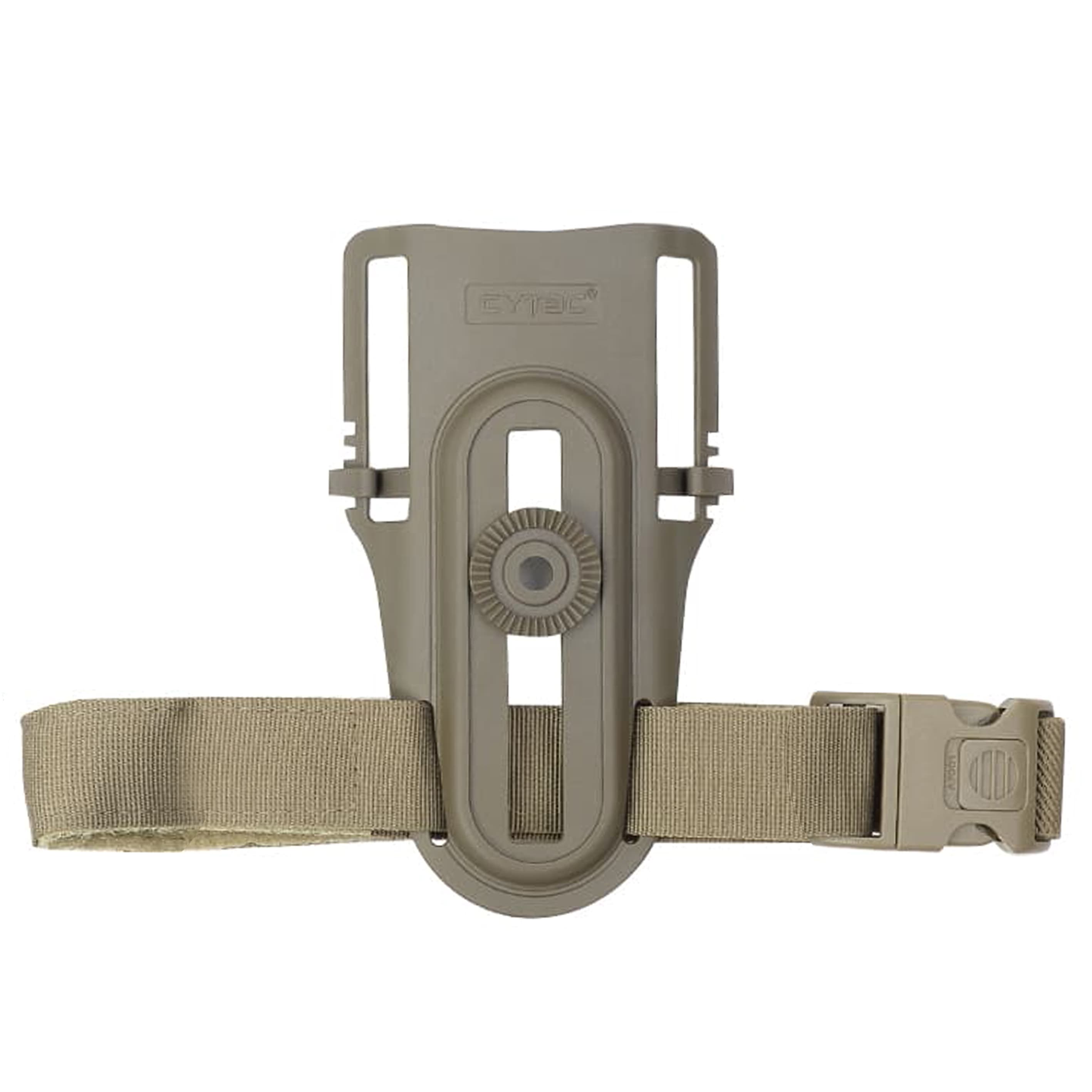 CYTAC ローライドベルトループ 樹脂製 レッグストラップ付き CY-P005 [ フラットダークアース ] サイタック Low Ride Belt Loop レッグホルスター サイホルスター アダプター アタッチメント メガフィット Mega-Fit ホルスターパーツ ホルスター部品