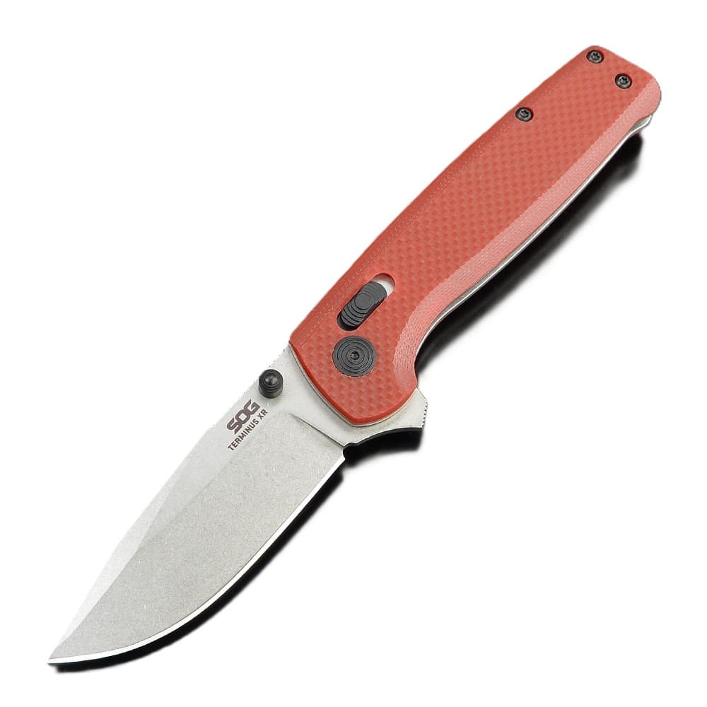 SOG 折りたたみナイフ Terminus XR G10 クリムゾン SOG-TM1023-BX フォールディングナイフ 折畳ナイフ 折畳みナイフ 折畳式ナイフ 折り畳み式ナイフ 折りたたみ式ナイフ 折込ナイフ 折込みナイフ フォルダー｜ミリタリーショップ レプマート