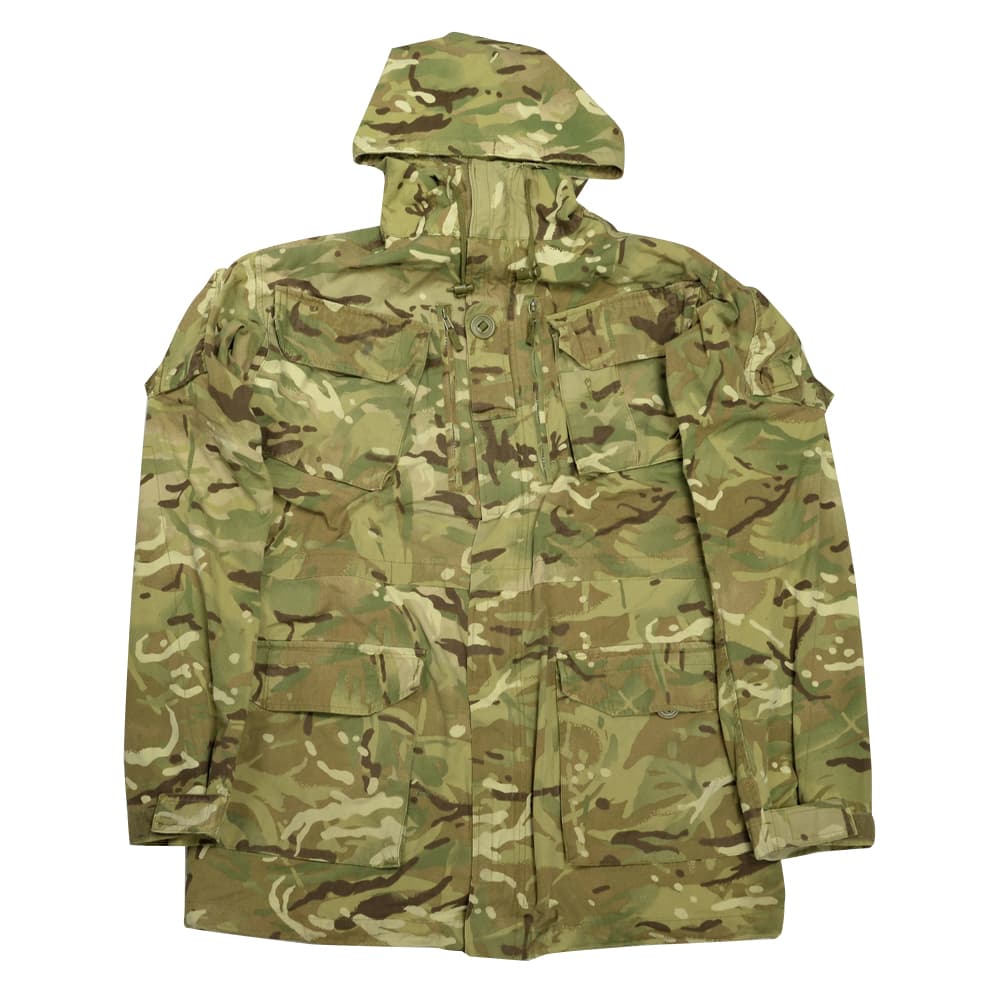 イギリス軍放出品 マウンテンパーカー 裏地メッシュなし 国旗パッチ付き MTPカモ 防風 防寒 スモック [ 170/104 / 破損あり ] ジャケット コンバットジャケット 迷彩 British army 英国軍 軍物 軍払い下げ品 ミリタリー アウトドア サバゲー BDUジャケット