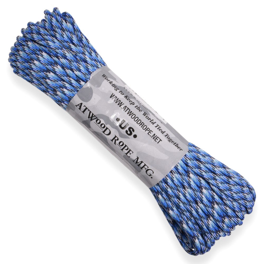 メーカー包装済】 ATWOOD ROPE 550パラコード タイプ3 ブルースネーク アトウッドロープ ARM 商用 Blue Snake  パラシュートコード 綱 靴紐 靴ひも シューレース 防災 550コード ナイロンコード www.rmb.com.ar