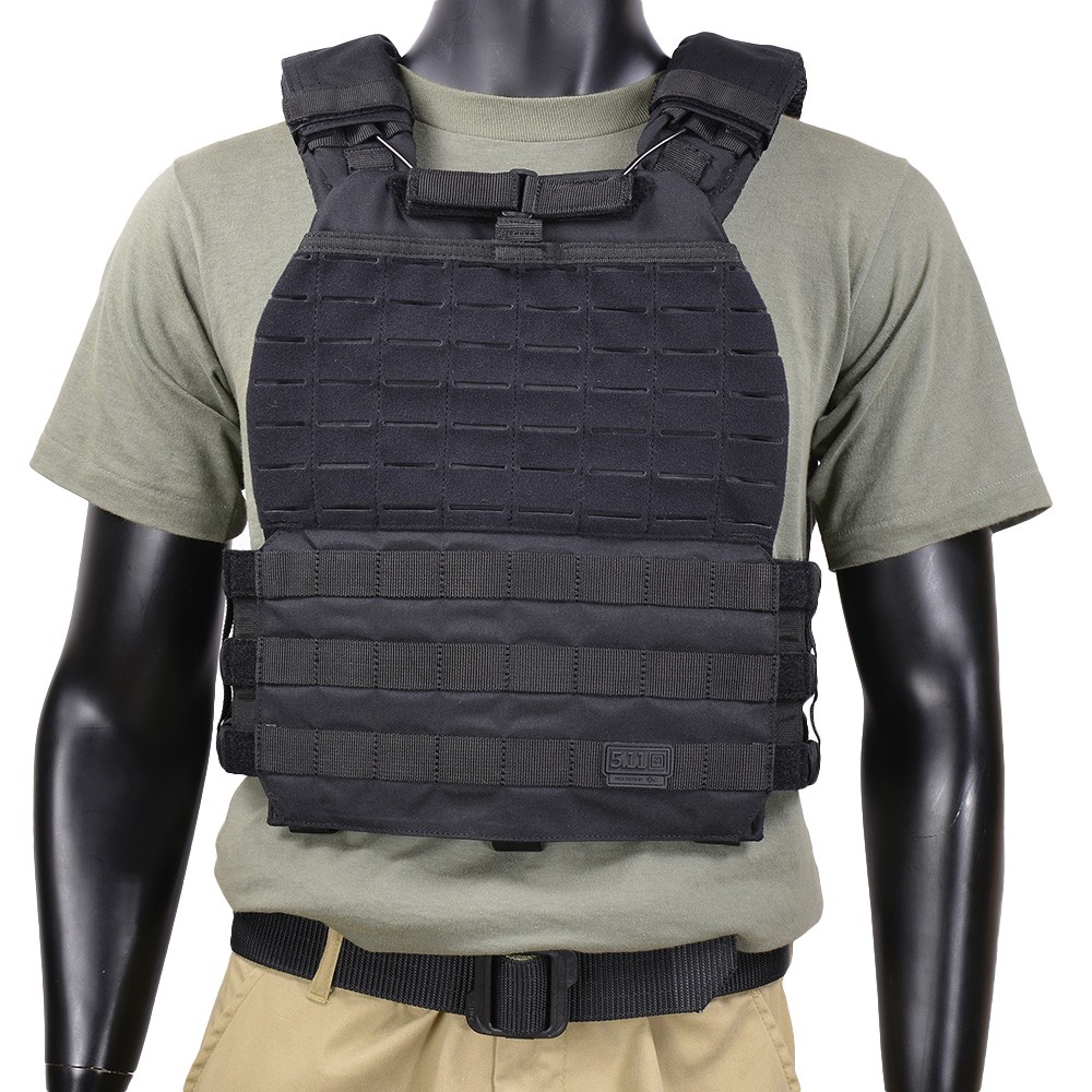 5.11 Tactical プレートキャリア TACTEC タックテック 56100 [ ブラック ] 5.11タクティカル MOLLE 500Dナイロン 軽量 パッド ドラッグハンドル 耐久性 耐水性 ミリタリー用品 サバゲー装備 プレキャリ プレートキャリアー 防弾プレートキャリア Plate Carrier