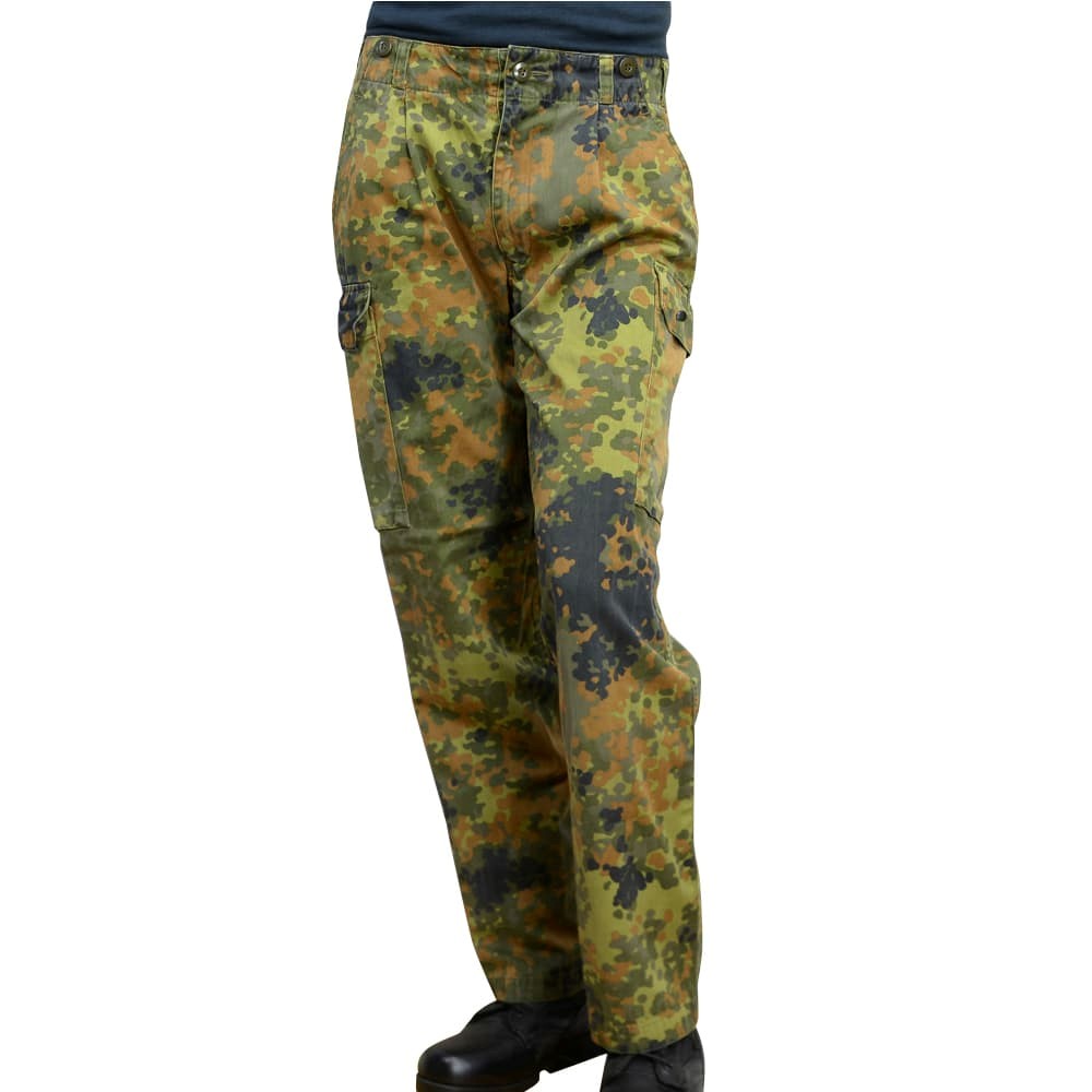 ドイツ軍放出品 コンバットパンツ 戦闘服 フレクター迷彩 [ ロング/XSサイズ / 可 ] ドイツ連邦軍 フレックタン フレクターカモ ミリタリーサープラス ミリタリーグッズ BDUパンツ 戦闘用パンツ 軍服 バトルユニフォーム ミリタリーパンツ 軍パン 迷彩服 迷彩パンツ 独軍