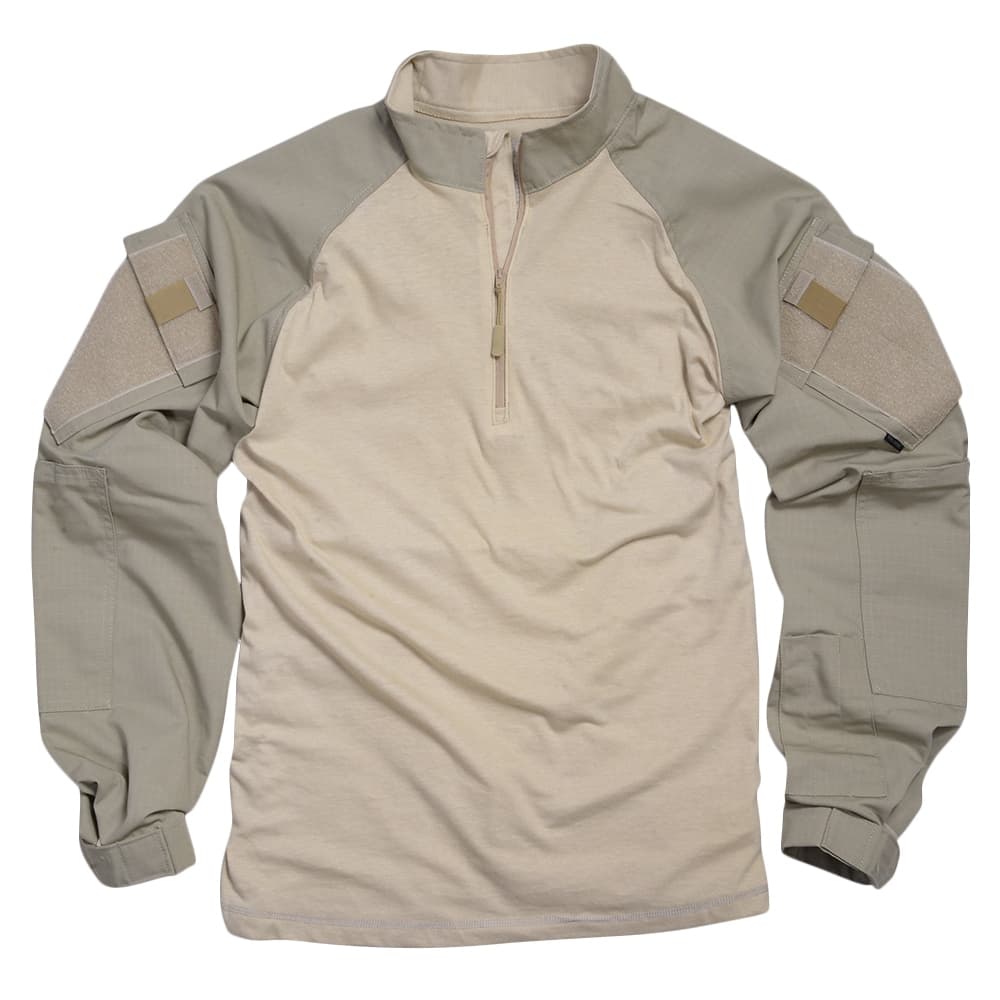 TRU-SPEC コンバットシャツ 1/4ジッパー NYCO レギュラー丈 [ カーキ / Lサイズ ] TRUSPEC トゥルースペック ATLANCO TDU アトランコ メンズTシャツ 長袖 ミリタリーシャツ バトルシャツ 戦闘服 BDU BDUシャツ ACUシャツ 戦闘服シャツ 戦闘シャツ タクティカルシャツ