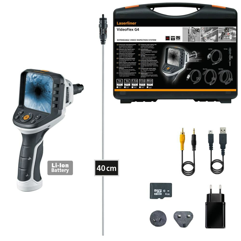 UMAREX Laserliner 工業用内視鏡 VideoFlex G4 Fix 40cmカメラロッド 082.248A 光学機器 レーザーライナー 防水内視鏡 エンジン点検カメラ 高解像度内視鏡 配管検査カメラ UMAREX内視鏡 ビデオフレックスG4 救助活動用カメラ LED内蔵内視鏡 ウマレックス