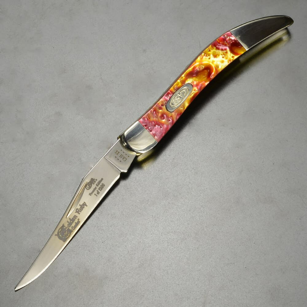 Case Cutlery 折りたたみナイフ Toothpick ルビー CA910096GR ケイスカトラリー ケース ナイフ ポケットナイフ ステンレスクリップブレード デザイナーナイフ アウトドアナイフ 軽量ポケットナイフ 洋白製ボルスター カスタムナイフ アウトドア ミリタリー サバイバル