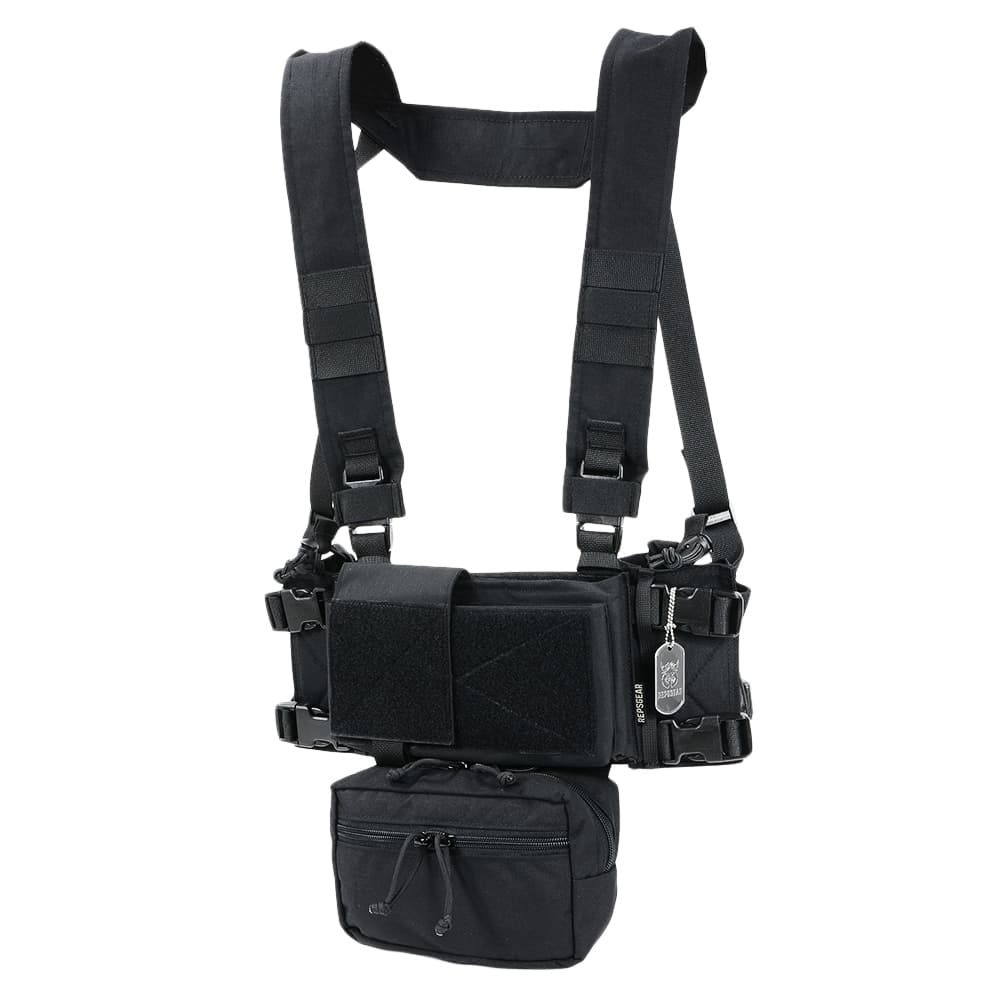 適当な価格 REPSGEAR マイクロチェストリグ MK4 インサート付き PTVT01 ブラック Chest Rig レプズギア サバゲー装備 タクティカル  ベスト Spiritus Systems スピリタスシステムズ fucoa.cl