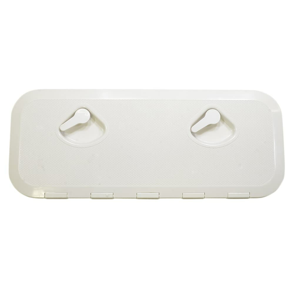 デッキハッチ 点検口 ABS樹脂 ダブルハンドル 船舶 RV/キャンピングカー用 24×61cm キャンピングカー用品 DIY 自作 車中泊 モーターホーム RV キャンパー バンコン キャブコン トレーラーキャンパー キャンピングトレーラー キャンピングバン 軽キャン 軽キャンパー
