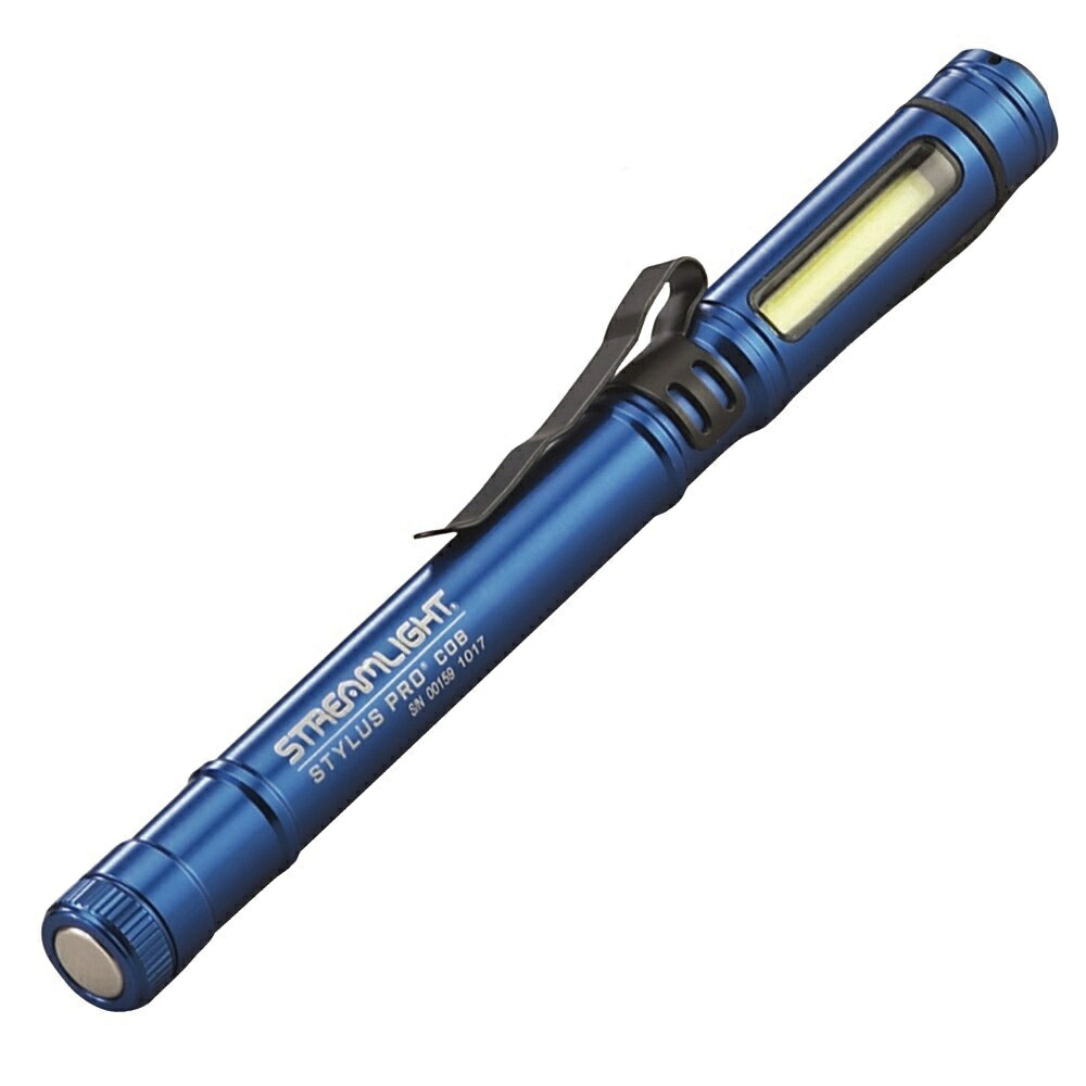 Streamlight ペンライト Stylus Pro COB マグネット付き [ ブルー ] ストリームライト LED 作業用ライト 磁石付き 防水 ケミカルライト サイリウム 充電式ライト 懐中電灯 フラッシュライト 懐中電池 トーチ 充電式懐中電灯 バッテリー式 バッテリー駆動 スリムライト