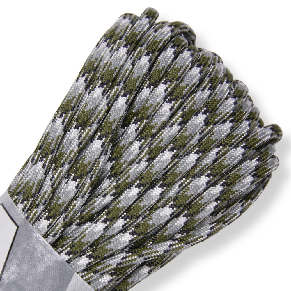 ATWOOD ROPE 550パラコード タイプ3 シベリアンカモ アトウッドロープ ARM 商用 Siberian Camo 迷彩 パラシュートコード  綱 靴紐 靴ひも シューレース 防災 550コード ナイロンコード 2021年春の