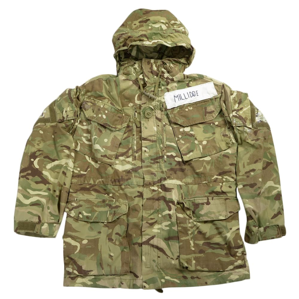 イギリス軍放出品 マウンテンパーカー 裏地メッシュなし MTPカモ 防風 防寒 スモック [ 160/88 / 難あり ] ジャケット コンバットジャケット 迷彩 British army 英国軍 軍物 軍払い下げ品 ミリタリー アウトドア サバゲー BDUジャケット 戦闘用ジャケット 戦闘服 軍服