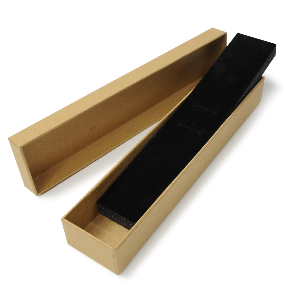 ギフトボックス 貼り箱 22.5×5×3cm アクセサリーケース [ ブラウン / 50個セット ] プレゼントボックス ジュエリーBOX 厚紙 スポンジ付き ラッピング パッケージ 無地 収納 梱包資材 梱包用品 発送資材 荷造り資材 荷造り用品 ギフト箱 ギフトケース 包装箱 箱詰め