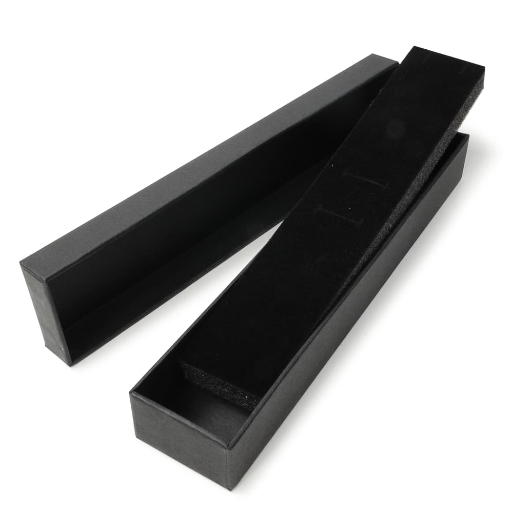 ギフトボックス 貼り箱 22.5×5×3cm アクセサリーケース [ ブラック / 50個セット ] プレゼントボックス ジュエリーBOX 厚紙 スポンジ付き ラッピング パッケージ 無地 収納 梱包資材 梱包用品 発送資材 荷造り資材 荷造り用品 ギフト箱 ギフトケース 包装箱 箱詰め