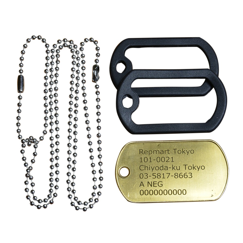 楽天市場】切り欠き 真鍮 ドッグタグ フルセット レーザー刻印付 加工