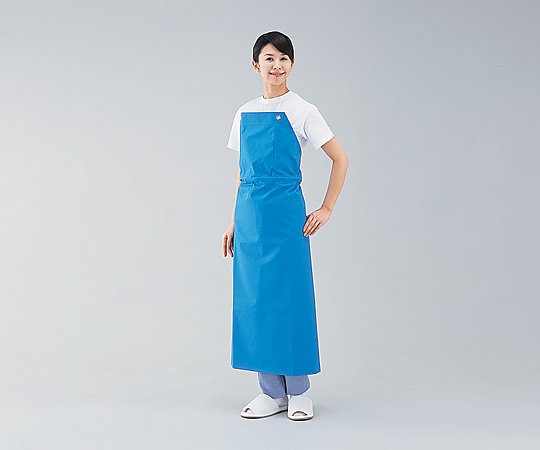 ワンタッチ防水エプロン　ブルー