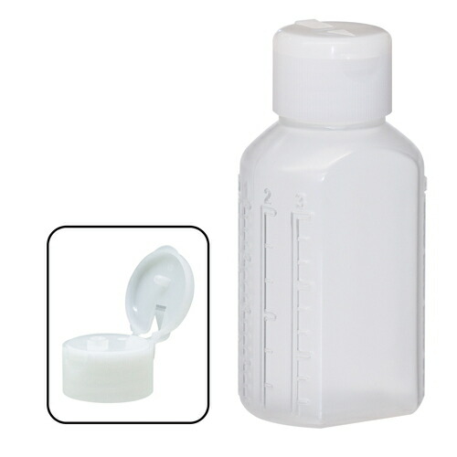 金鵄製作所 マーカー投薬瓶 60mL ワンタッチキャップ(ホワイト:白)1箱(160本入)B3570-00000 目盛が刻印されています 投薬用品 与薬用品 施設備品