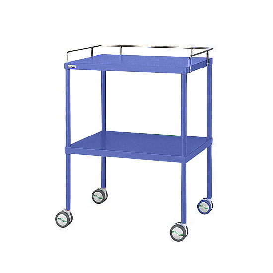 ナビス(アズワン) カラフル回診車 手摺付 ブルー 616×450×842mm 4562108472951