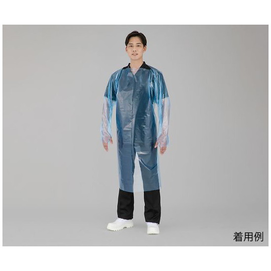 サンプラスチック　防水・帯電防止ディスポガウン（サンプラガウン）　男女兼用　10枚入 　　4580667530172