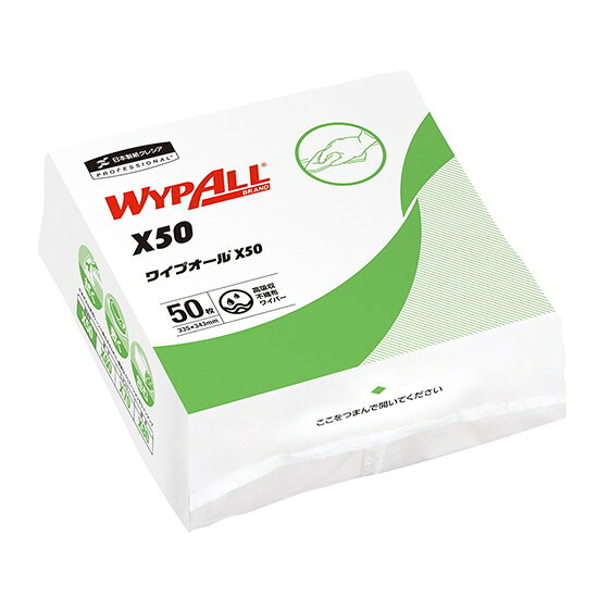 クレシア　ワイプオールX50 クロスライク 4つ折りタイプ 50枚×18袋入　60555　4901750605551