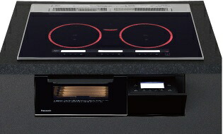 Panasonic IH煮炊き暖房器 3口・幅75珊 KZ-AN77K [ジェット機黒いこと]
