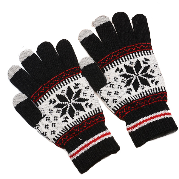 シンプルスマホ手袋  シンプル 冬物 フリーサイズ 防寒 小物 手袋 洗濯可能 暖かい　【内】