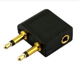 楽天市場 送料無料 航空機用イヤホンジャック変換器 飛行機用 トラベル イヤホンジャック 変換器 デジタルランド