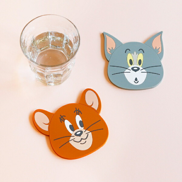 トム ジェリー フェイスダイカットコースター Tom Jerry グッズ コースター トムとジェリー かわいい雑貨 プレゼント お揃い かわいいコースター トムジェリ おうちグッズ トムアンドジェリー 雑貨