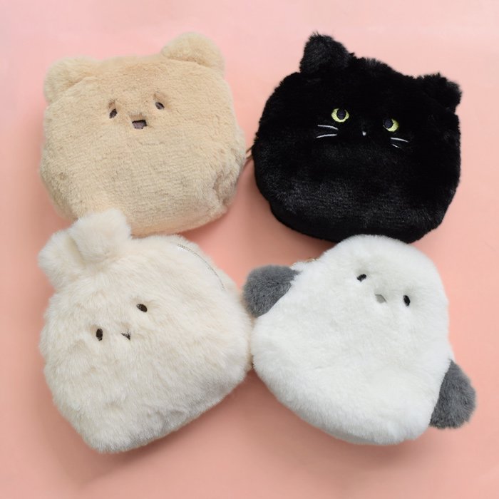 非売品☆ねこ☆フェイスポーチ☆ぬいぐるみ☆残1 frh-843547-61.jpg